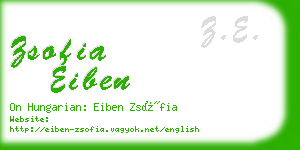 zsofia eiben business card